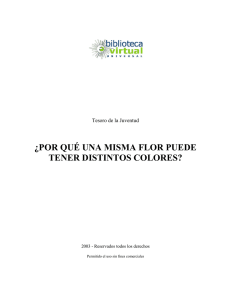 ¿por qué una misma flor puede tener distintos colores?
