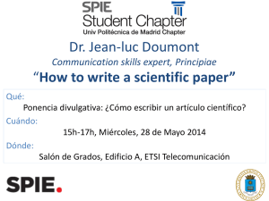 Dr. Jean-luc Doumont “How to write a scientific paper”
