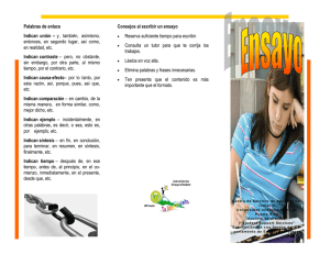 Consejos al escribir un ensayo • Reserva suficiente tiempo para