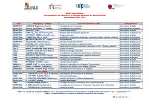 BECA SS CONCEDIDAS aa descendiente ss dee castellano ss yy
