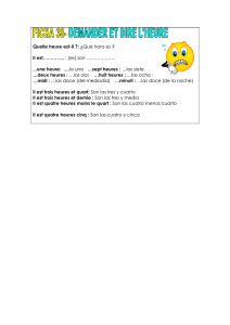 demander et dire l`heure