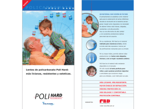 Folleto lentes policarbonado POLI HARD