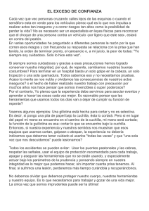 EL EXCESO DE CONFIANZA