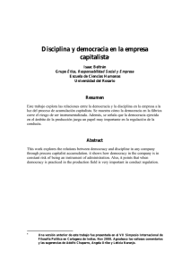 Disciplina y democracia en la empresa capitalista
