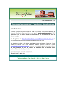 Resultados Asamblea Virtual - Procedimiento Cobro Deudores