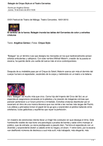 Balagán de Cirque Style en el Teatro Cervantes