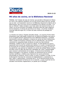 Mil años de cocina, en la Biblioteca Nacional