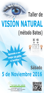 TALLER DE VISION NATURAL - METODO BATES