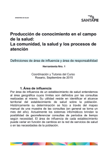 Área de influencia y área de responsabilidad