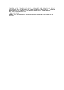 ASUNTO: ACTO PÚBLICO PARA DAR A CONOCER LOS
