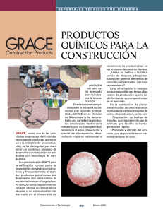 PRODUCTOS QUÍMICOS PARA LA CONSTRUCCIÓN