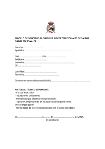 SOLICITUD CURSO DE JUECES TERRITORIALES DE SA