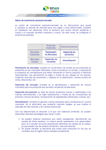 Matriz de crecimiento producto Matriz de crecimiento producto