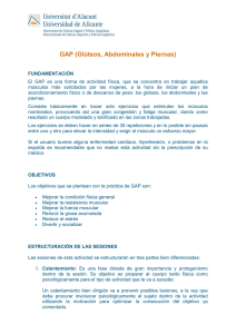 GAP (Glúteos, Abdominales y Piernas)