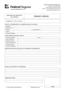 Ramas Varias - Denuncia de Siniestro.