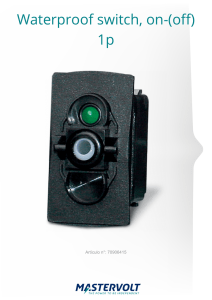 Waterproof switch, on-(off) 1p