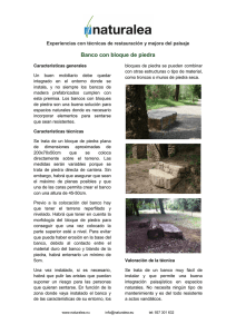 Banco con bloque de piedra