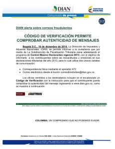 CÓDIGO DE VERIFICACIÓN PERMITE COMPROBAR