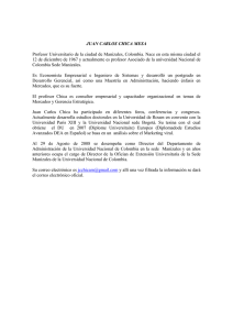 JUAN CARLOS CHICA MESA Profesor Universitario de la ciudad de
