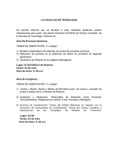 LA FACULTAD DE TECNOLOGIA Se permite informar que se