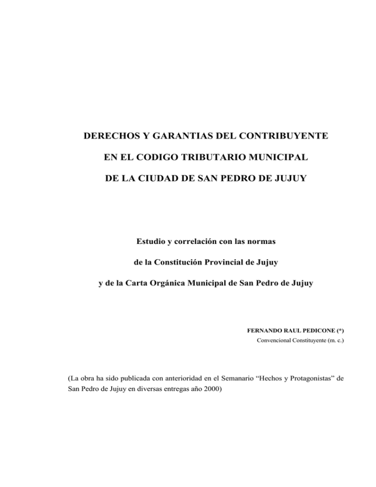 Estatuto De Derechos Y Garantias Del Contribuyente 3193