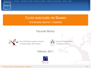 Curso avanzado de Beamer - Universitat Jaume I, Castelló