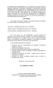 EL INFRASCRITO COORDINADOR DE LA CARRERA DE
