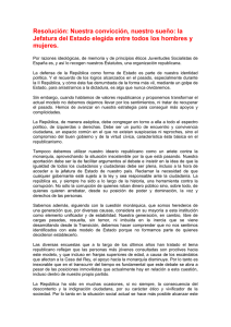 la Jefatura del Estado elegida entre todos los hombres y mujeres.