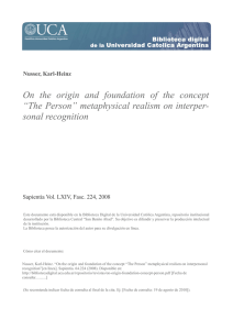On the origin and foundation of the concept “The Person