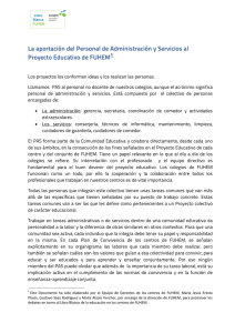 La aportación del Personal de Administración y Servicios al