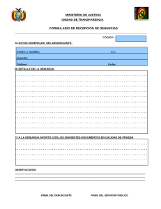Formulario de Denuncias - Ministerio de Justicia