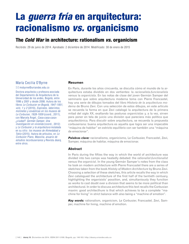 La Guerra Fría En Arquitectura: Racionalismo Vs. Organicismo