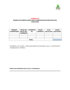 FORMATO 8 Manifiesto por escrito y bajo gravedad de juramento