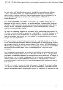OPS/OMS y ECHO contribuyen para mejorar el acceso a salud de la