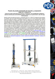 Puesto de prueba motorizado de tracción y compresión PCE