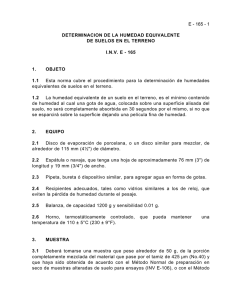 Determinación Humedad Equivalente Suelos (INV E-165)