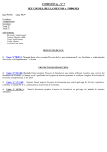 COMISIÓN g) - Nº 7 PETICIONES, REGLAMENTOS y PODERES