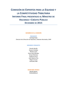Informe final - Comisión de expertos para la equidad y