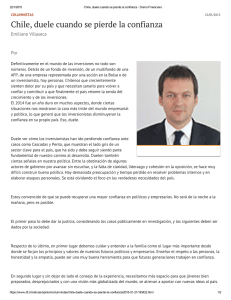 Chile, duele cuando se pierde la confianza