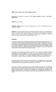 TEMA: Filiación. Daño moral. Pericial biológica de ADN. Sentencia