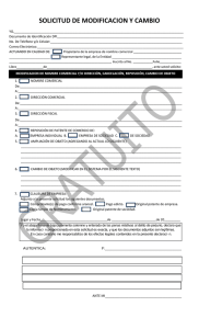solicitud de modificacion y cambio