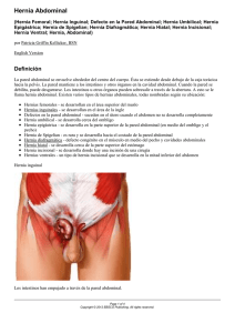 Hernia Abdominal: Tipos, Causas, Síntomas y Tratamiento