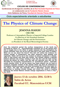 The Physics of Climate Change - Facultad de Ciencias Físicas