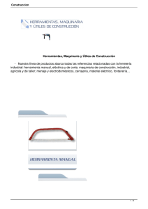 Herramientas, Maquinaria y Útiles de Construcción