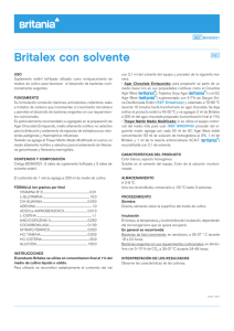 Britalex con solvente: Suplemento para cultivo bacteriano