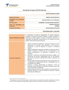 Descripción de Cargo y Perfil de Selección