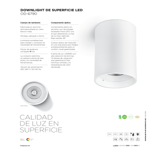 CALIDAD DE LUZ EN SUPERFICIE