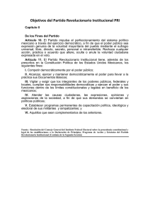 Objetivos del PRI: Democracia y Poder Público en México