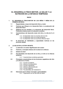 el desarrollo físico-motor, la salud y la nutrición en la infancia