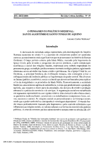 o PENSAMENTO POLÍTICO MEDIEVAL: SANTO